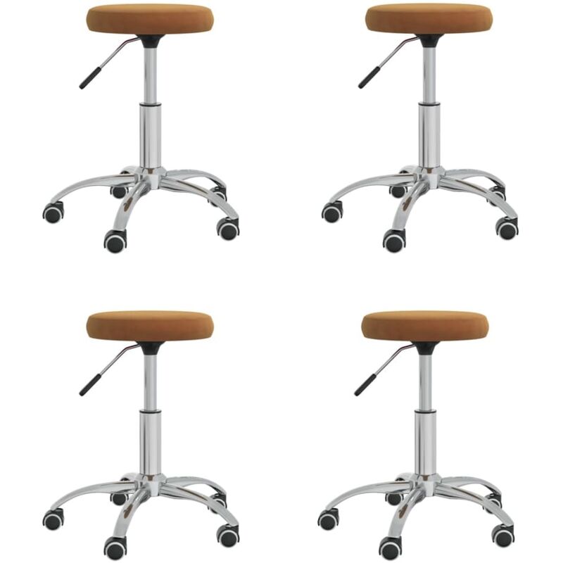 

Sillas de comedor 4 unidades de terciopelo marrón