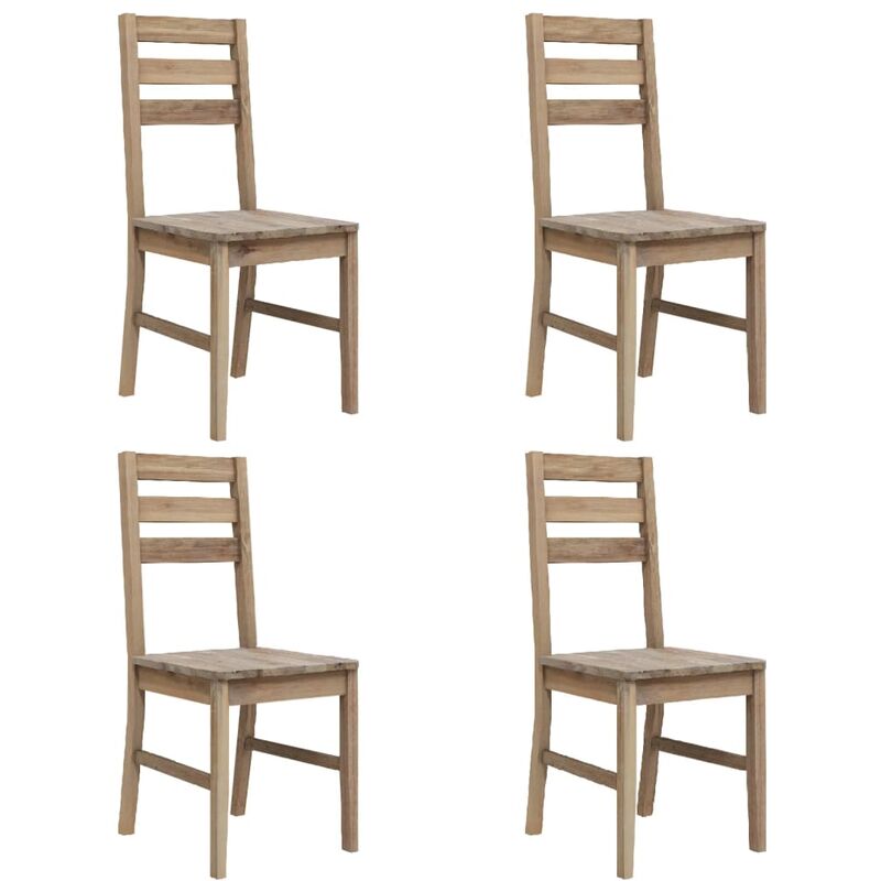 

Sillas de comedor 4 unidades madera maciza de acacia - Marrón