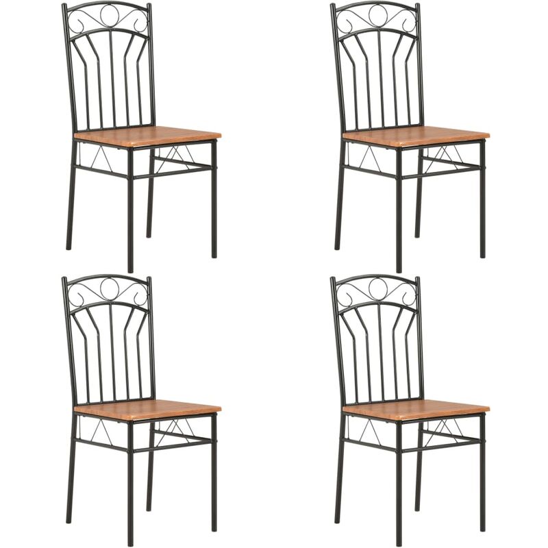 

Sillas de comedor 4 unidades MDF marrón - Marrón