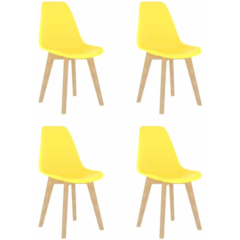 

Sillas de comedor 4 unidades plastico amarillo