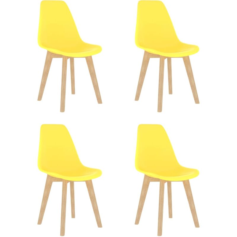 

Sillas de comedor 4 unidades plástico amarillo