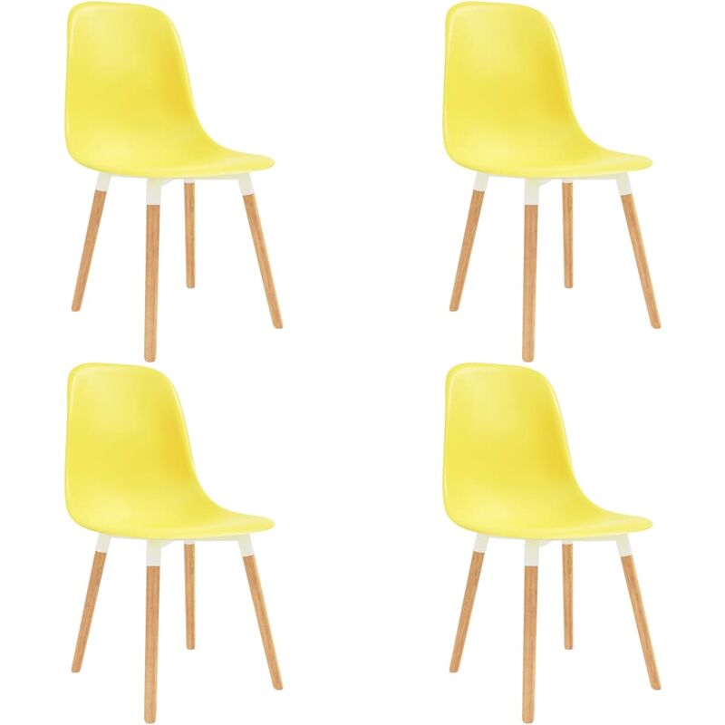 

Sillas de comedor 4 unidades plástico amarillo