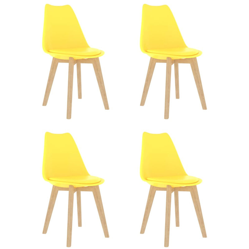 

Sillas de comedor 4 unidades plastico amarillo