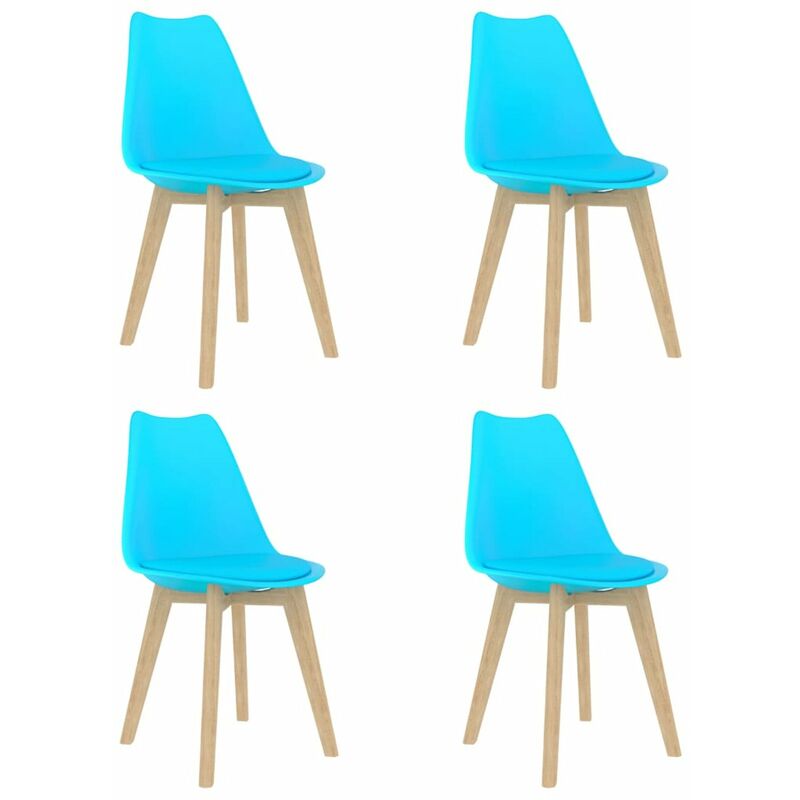 

Happyshopping - Sillas de comedor 4 unidades plastico azul