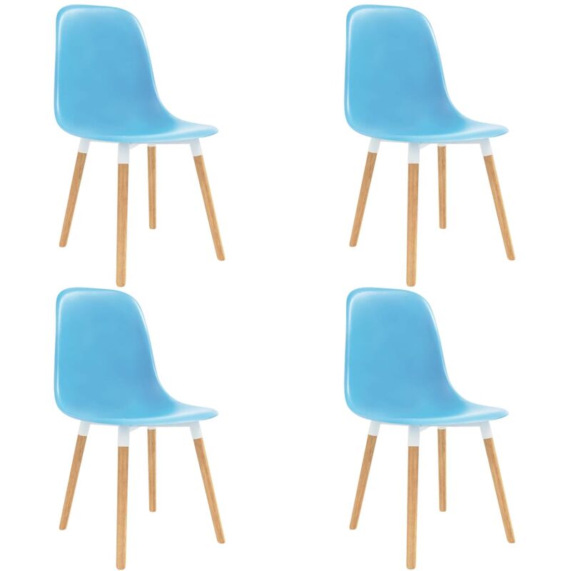 

Sillas de comedor 4 unidades plástico azul