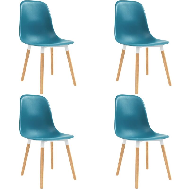 

Sillas de comedor 4 unidades plástico turquesa
