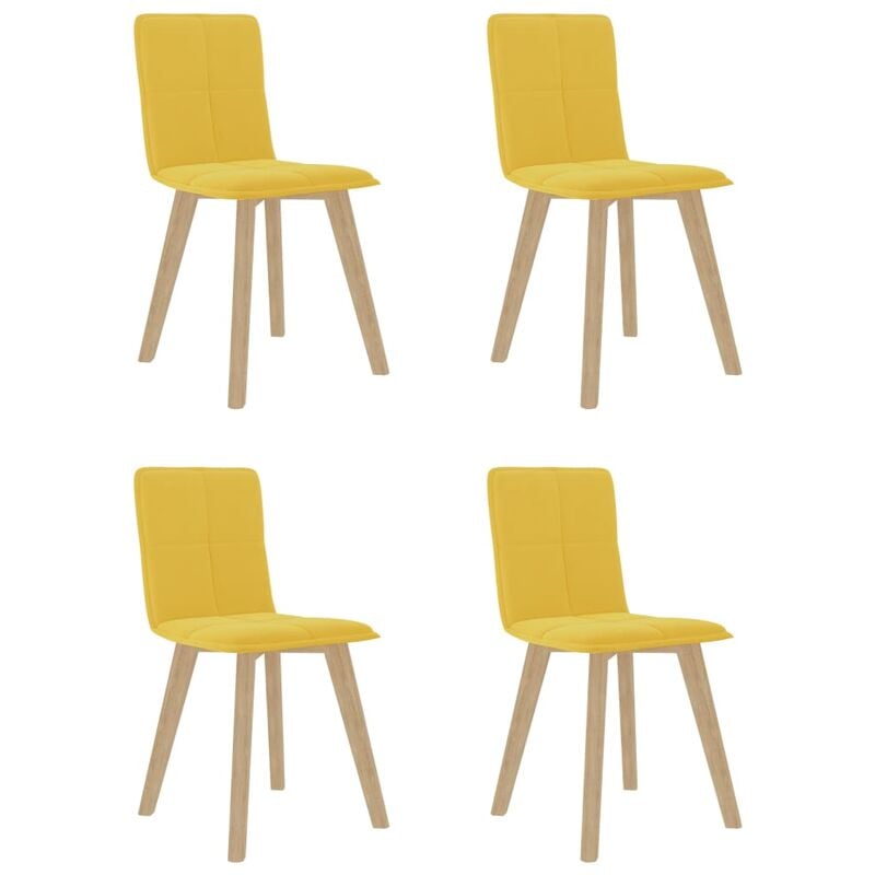 

Sillas de comedor 4 unidades tela amarillo mostaza