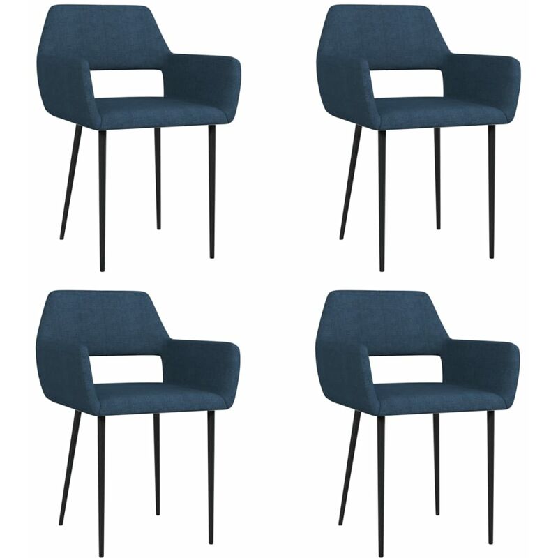 

Sillas de comedor 4 unidades tela azul - Azul