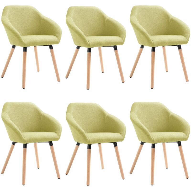 

Silla de Comedor de Tela 6 Unidades Verde - Verde - Vidaxl