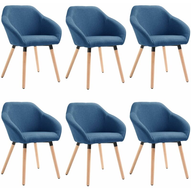 

Silla de Comedor de Tela 6 Unidades Azul - Azul - Vidaxl