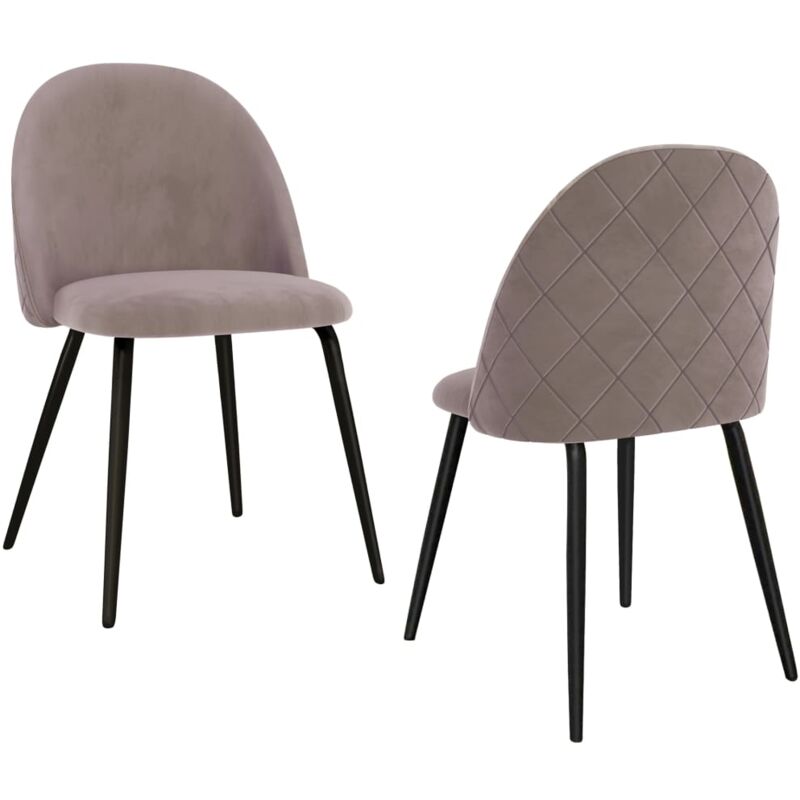 

Sillas de Comedor de Tela 2 Unidades Rosa - Rosa - Vidaxl