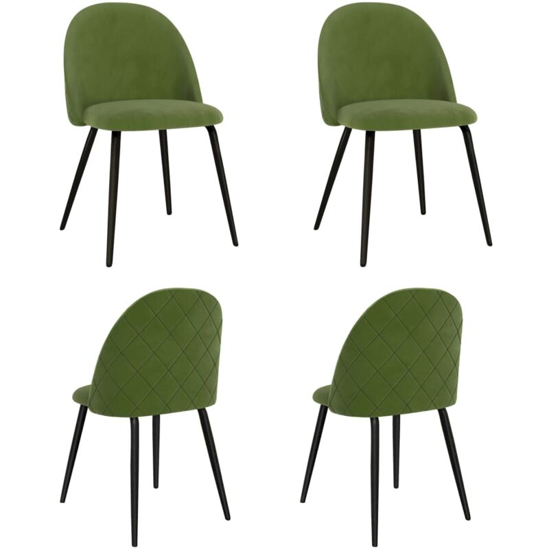 

Sillas de Comedor de Tela 4 Unidades Verde - Verde - Vidaxl