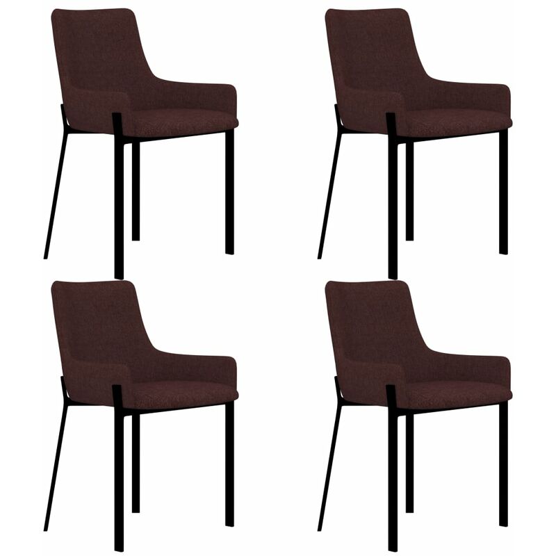 

Sillas de comedor 4 unidades tela color vino tinto
