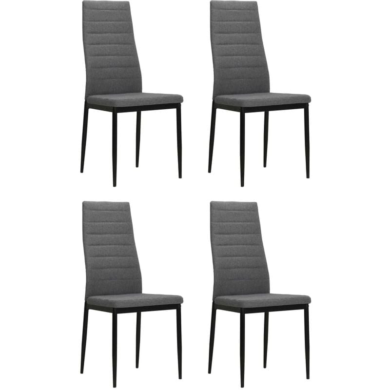 

Sillas de comedor 4 unidades tela gris claro - Gris