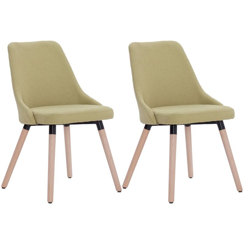 

vidaXL Sillas de Comedor Tela 2 Unidades Verde - Verde
