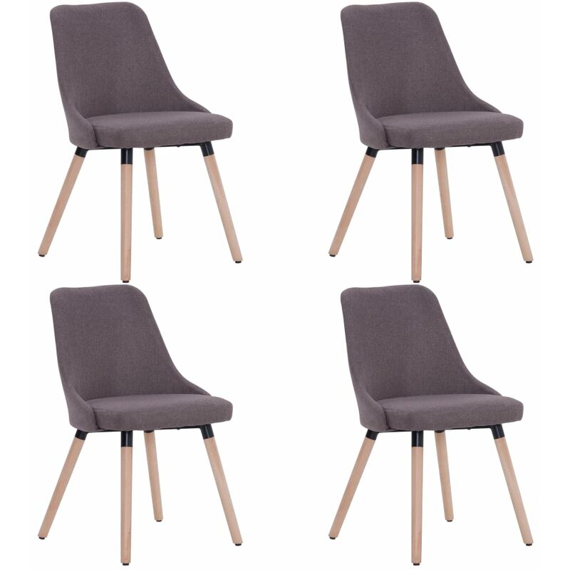 

Sillas de Comedor Tela 4 Unidades Gris Topo - Gris Topo - Vidaxl