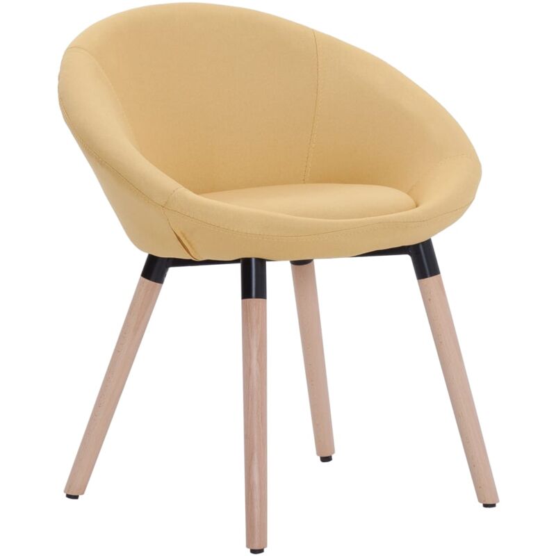 

vidaXL Silla de Comedor Tela Amarillo - Amarillo