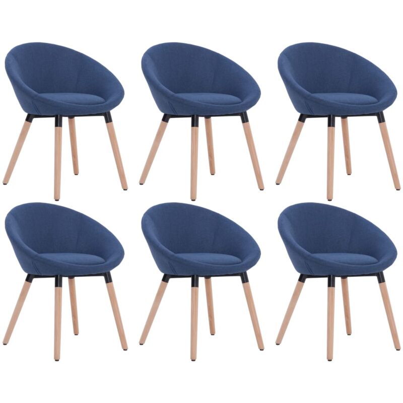 

Silla de Comedor Tela 6 Unidades Azul - Azul - Vidaxl