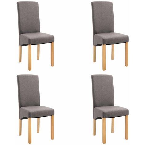 Sillas de comedor 4 unidades tela gris taupé vidaXL