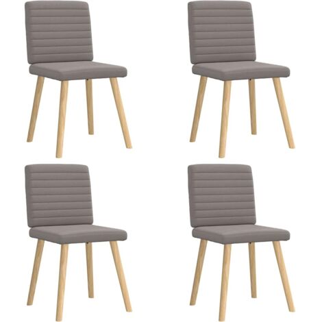 Sillas de comedor 4 unidades tela taupe vidaXL