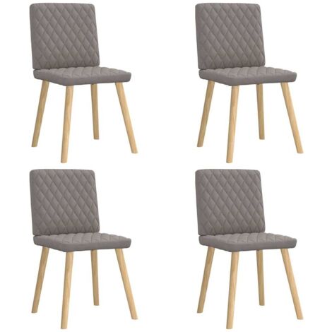 Sillas de comedor 4 unidades tela taupe vidaXL