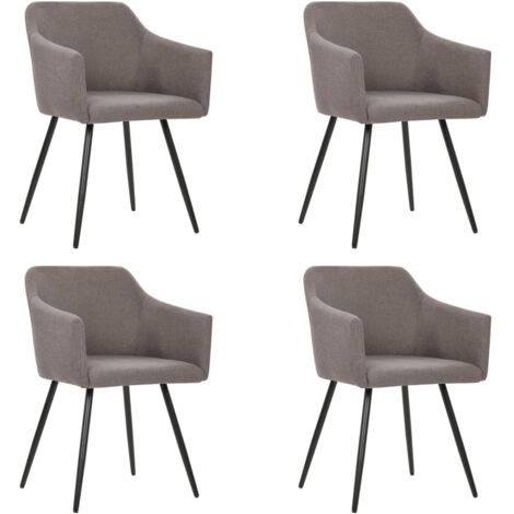 Sillas de comedor 4 unidades tela taupe vidaXL