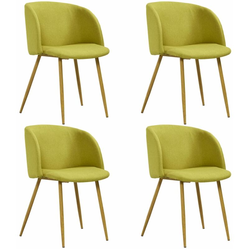 

Sillas de comedor 4 unidades tela verde