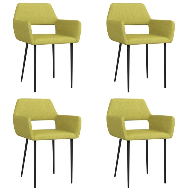 

Sillas de comedor 4 unidades tela verde - Verde