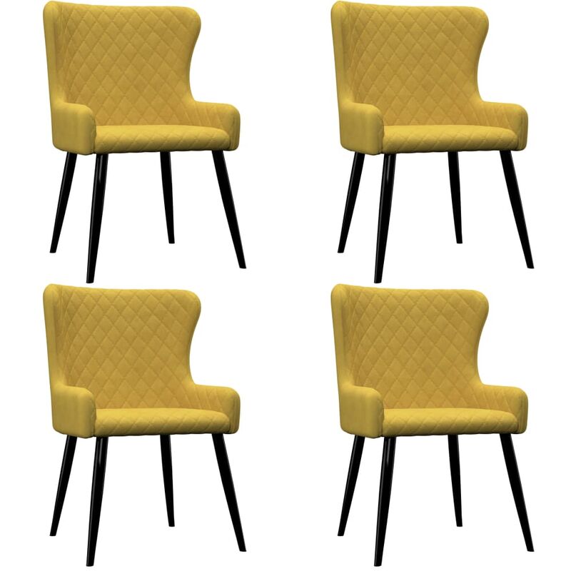 

Sillas de comedor 4 unidades terciopelo amarillo - Amarillo
