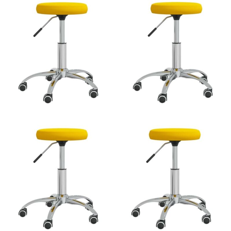 

Sillas de comedor 4 unidades terciopelo amarillo mostaza