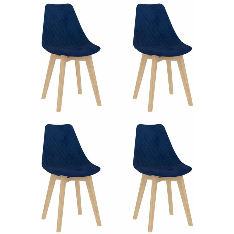 

Sillas de comedor 4 unidades terciopelo azul