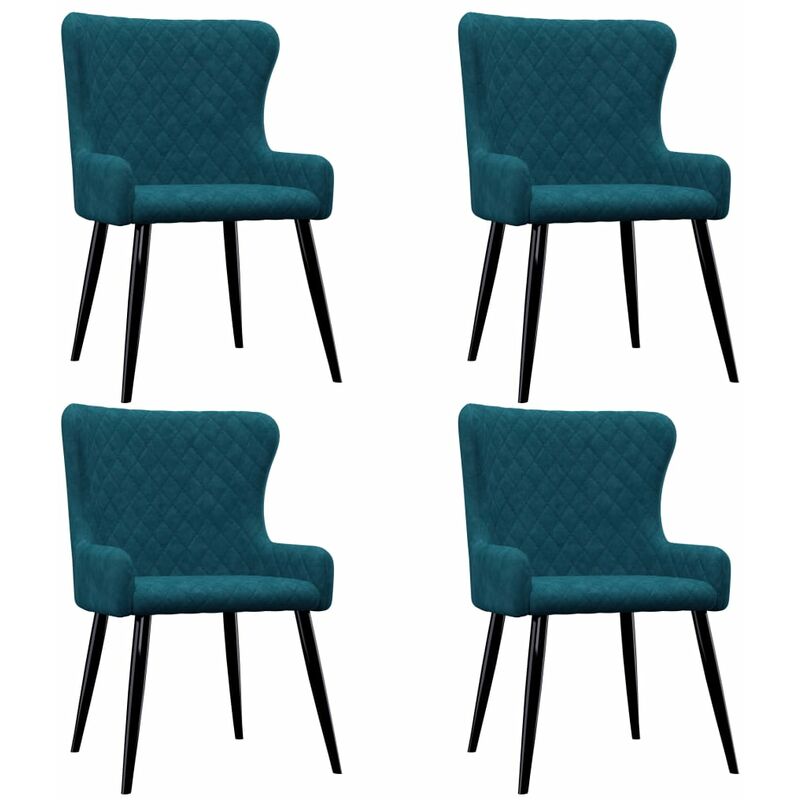 

Sillas de comedor 4 unidades terciopelo azul - Azul