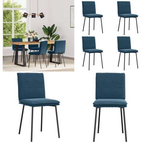 Sillas de comedor 4 unidades terciopelo azul - Sillas de comedor azul - Sillas de comedor terciopelo