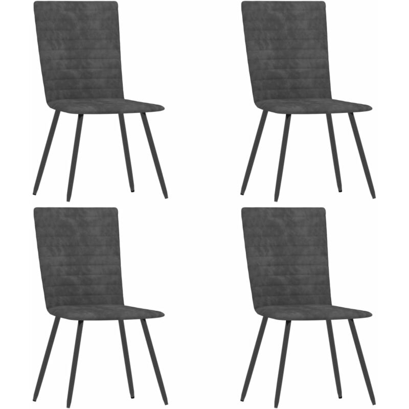 

Sillas de comedor 4 unidades terciopelo gris