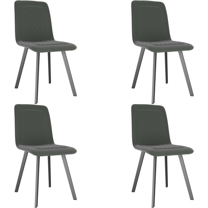 

Sillas de comedor 4 unidades terciopelo gris