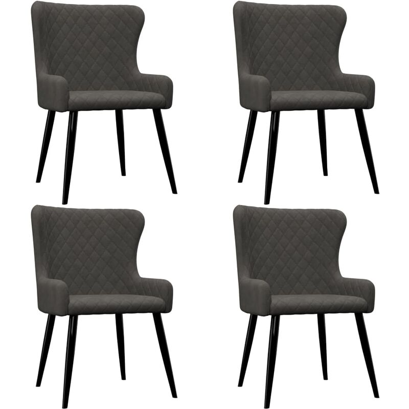 

Sillas de comedor 4 unidades terciopelo gris - Gris