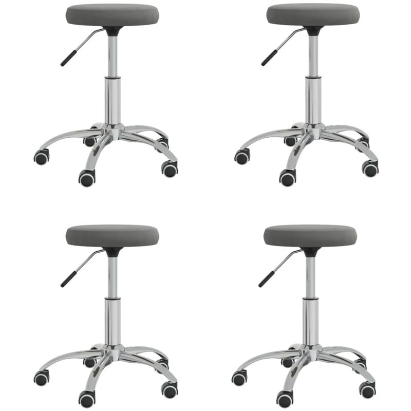 

Sillas de comedor 4 unidades terciopelo gris oscuro