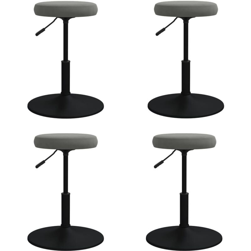 

Sillas de comedor 4 unidades terciopelo gris oscuro