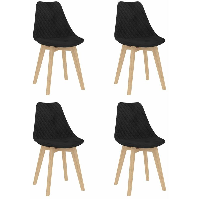 

Sillas de comedor 4 unidades terciopelo negro