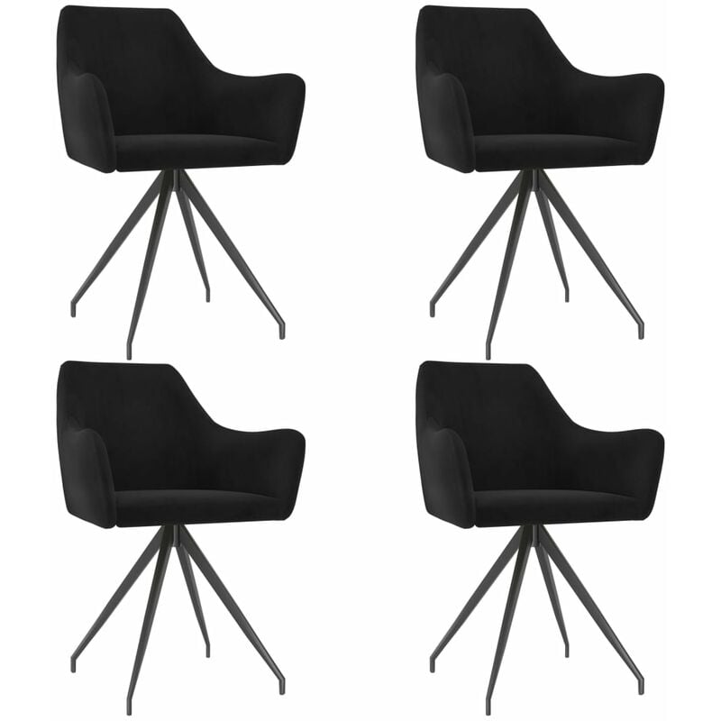 

Sillas de comedor 4 unidades terciopelo negro