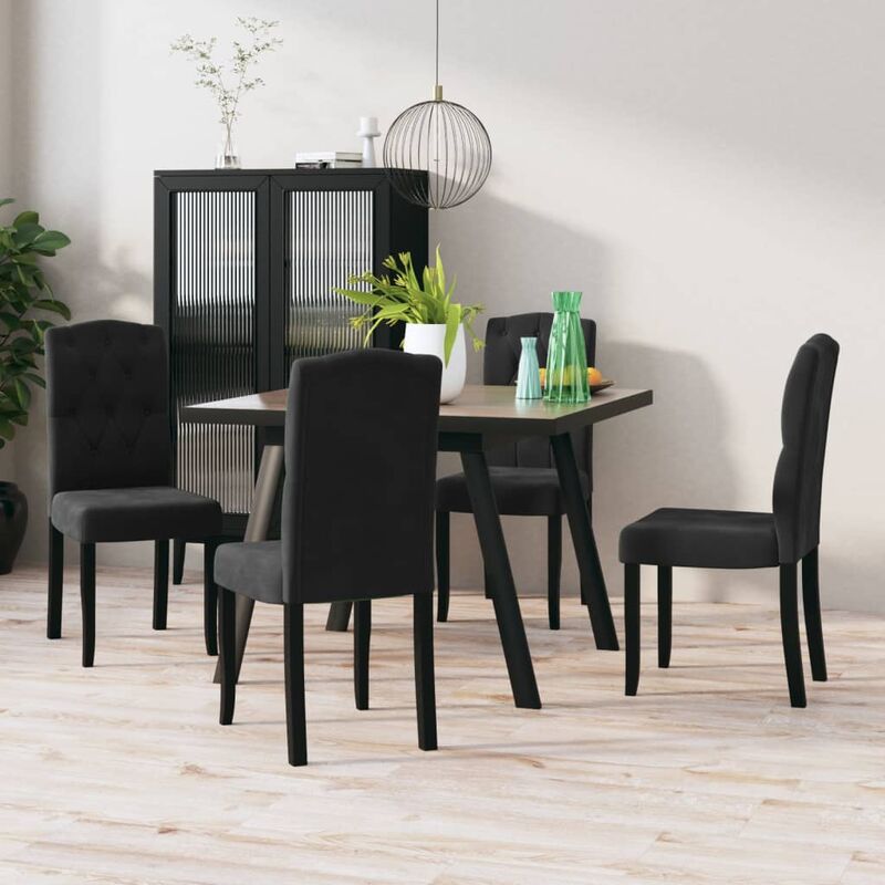 

Sillas de comedor 4 unidades terciopelo negro