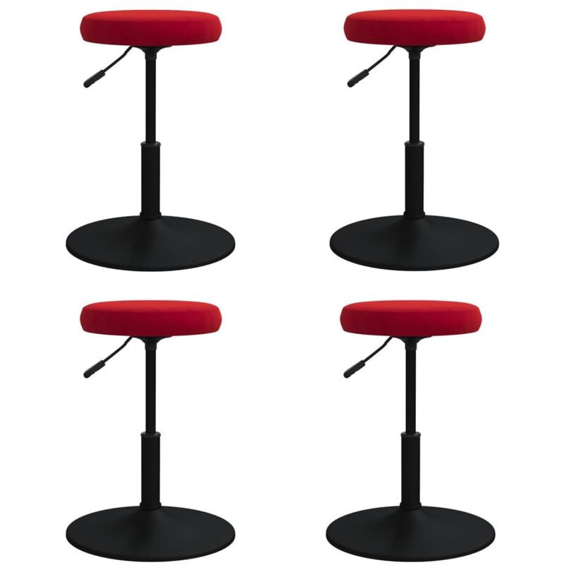 

Sillas de comedor 4 unidades terciopelo rojo vino tinto