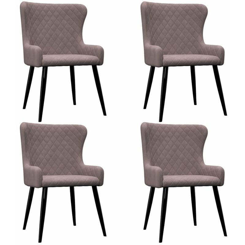 

Sillas de comedor 4 unidades terciopelo rosa