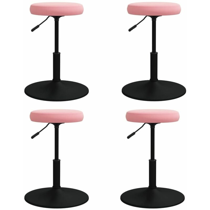 

Sillas de comedor 4 unidades terciopelo rosa