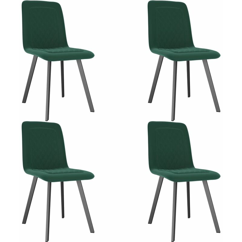 

Sillas de comedor 4 unidades terciopelo verde
