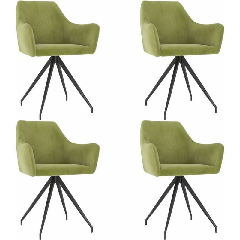 

Sillas de comedor 4 unidades terciopelo verde claro