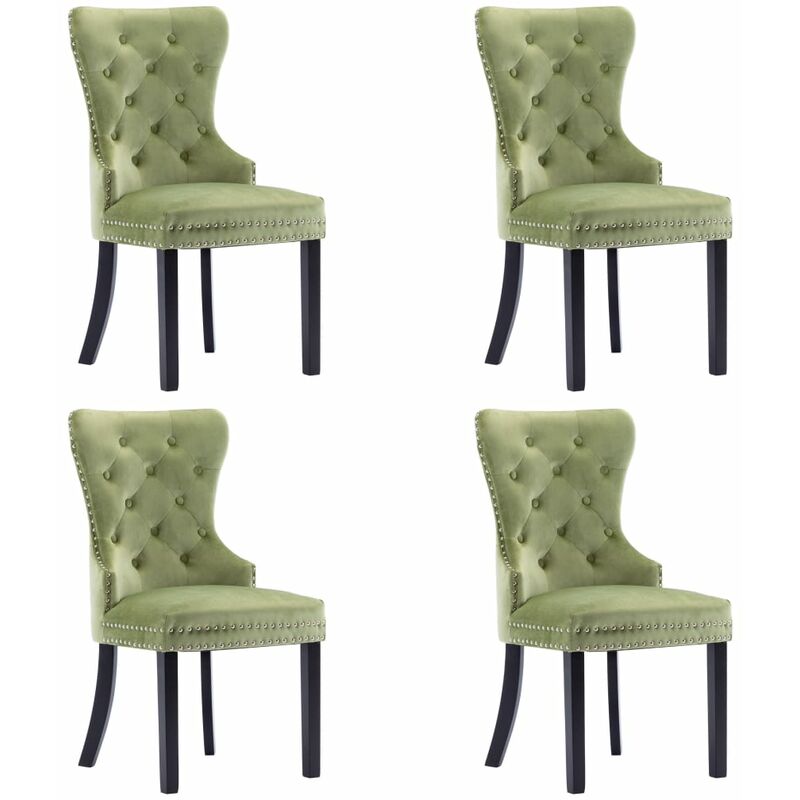 

Sillas de comedor 4 unidades terciopelo verde claro