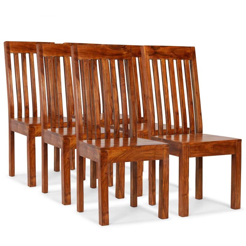 

Sillas de comedor 6 uds madera maciza acabado sheesham moderno - Marrón