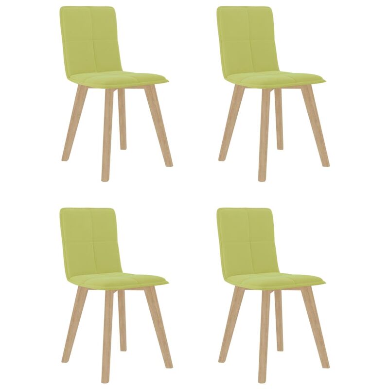 

vidaXL Sillas de Comedor Tela 4 Unidades Verde - Verde