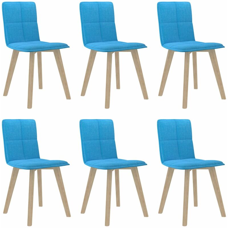 

Sillas de comedor 6 unidades azul